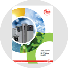 Front cover of 2024 Rheem Heat Pump range brochure